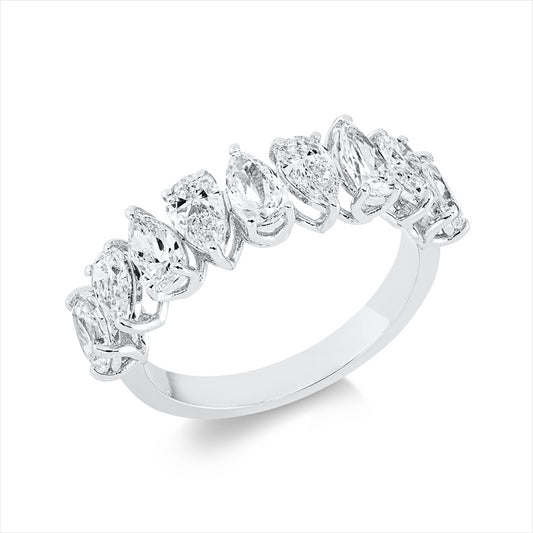 Ring 18 kt WG, 9 Tropfen 1,72 ct, F-vsi