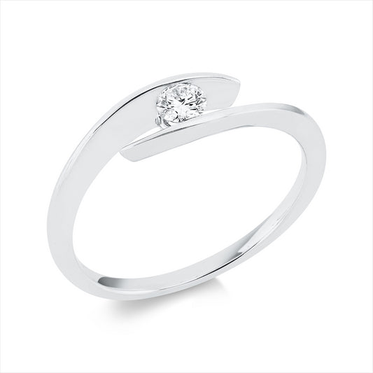 Ring 14 kt WG, 1 Brill. 0,14 ct, TW-si