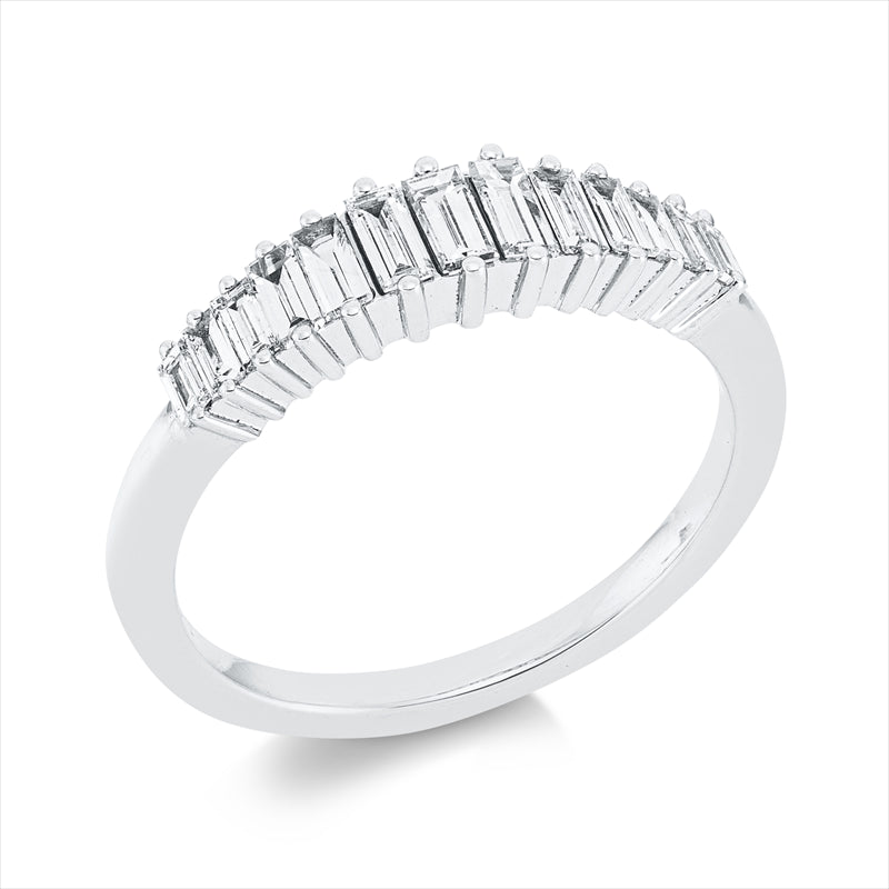 Ring 18 kt WG, 13 Bag. 0,49 ct, TW-si