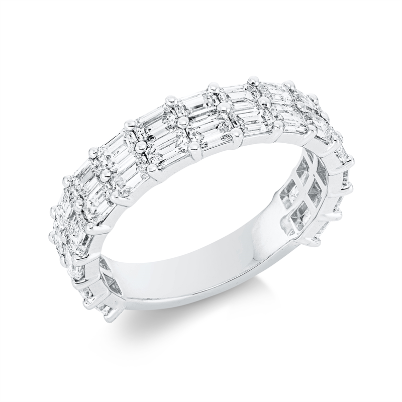 Ring 18 kt WG, 30 Sm.schliff 2,58 ct, TW-si