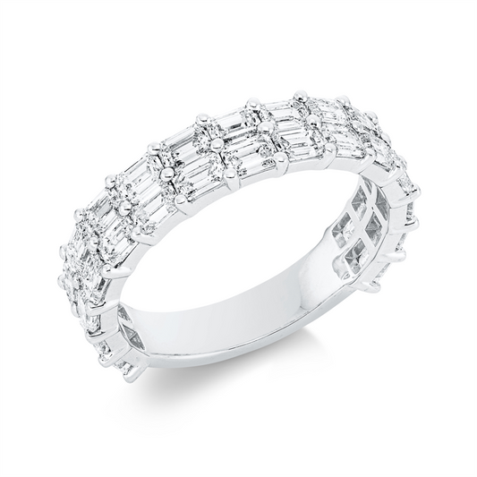 Ring 18 kt WG, 30 Sm.schliff 2,58 ct, TW-si