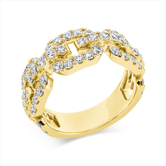 Ring 18 kt GG, 58 Brill. 1,44 ct, TW-vsi