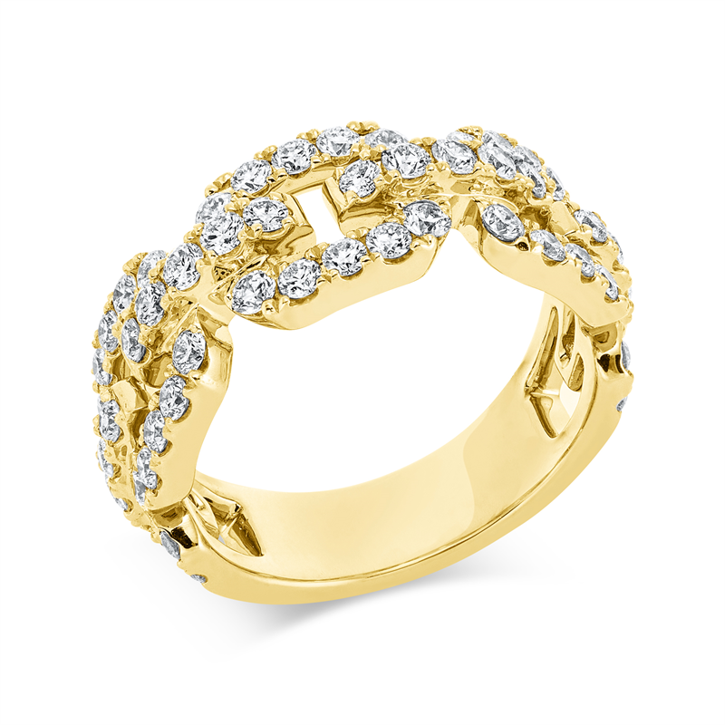Ring 18 kt GG, 58 Brill. 1,44 ct, TW-vsi