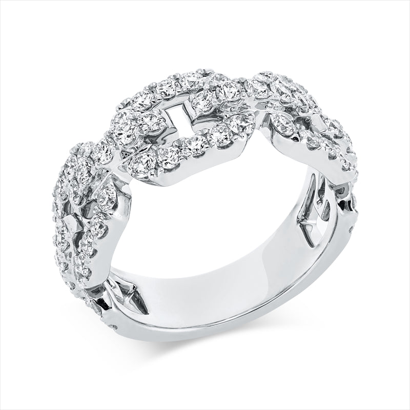 Ring 18 kt WG, 58 Brill. 1,52 ct, TW-vsi
