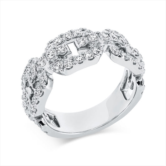 Ring 18 kt WG, 58 Brill. 1,52 ct, TW-vsi