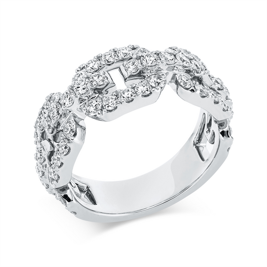 Ring 18 kt WG, 58 Brill. 1,52 ct, TW-vsi