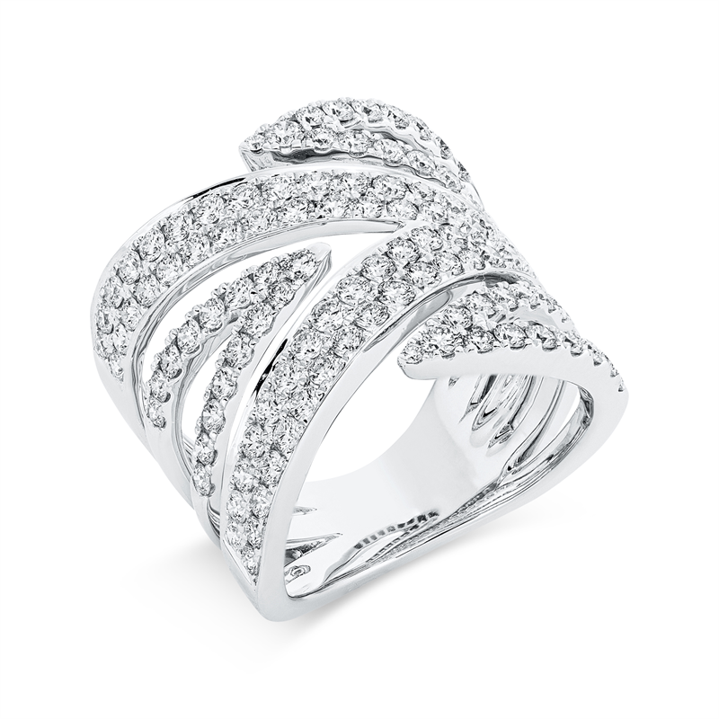 Ring 18 kt WG, 108 Brill. 2,34 ct, TW-vsi