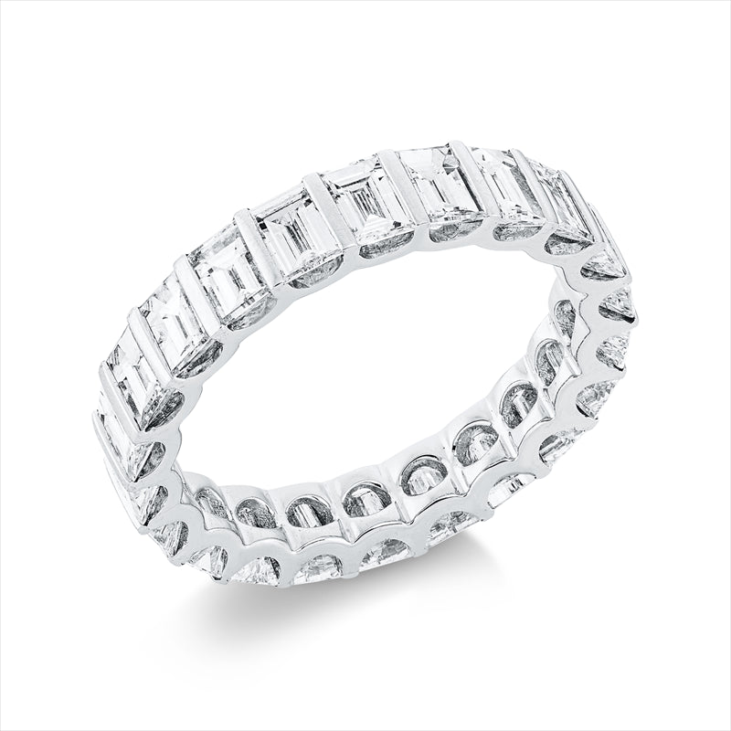 Ring 18 kt WG, 22 Bag. 3,65 ct, TW-vsi