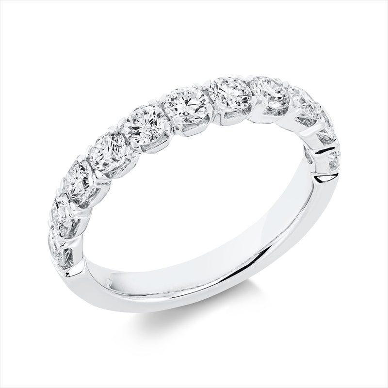 Ring 18 kt WG, 11 Brill. 1,10 ct, TW-si