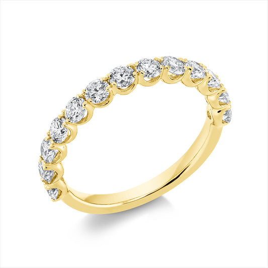 Ring 18 kt GG, 13 Brill. 1,05 ct, TW-si