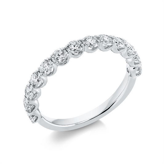 Ring 18 kt WG, 13 Brill. 1,01 ct, TW-si