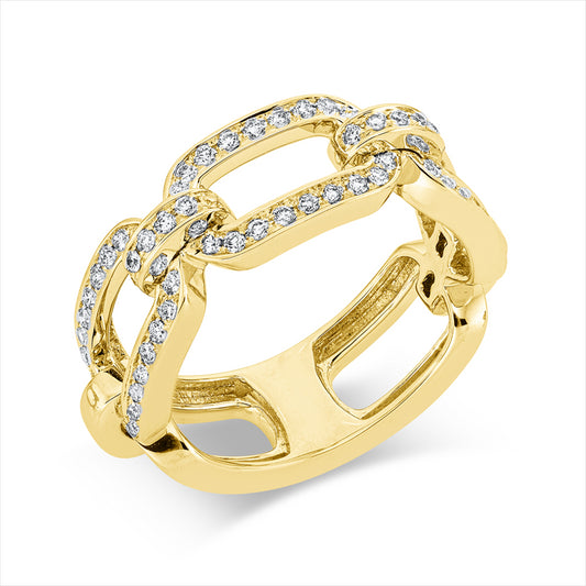 Ring 18 kt GG, 66 Brill. 0,43 ct, TW-vsi