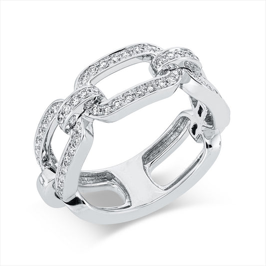 Ring 18 kt WG, 66 Brill. 0,43 ct, TW-vsi