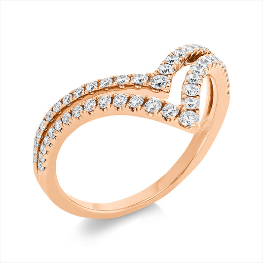 Ring 18 kt RG, 56 Brill. 0,43 ct, TW-si