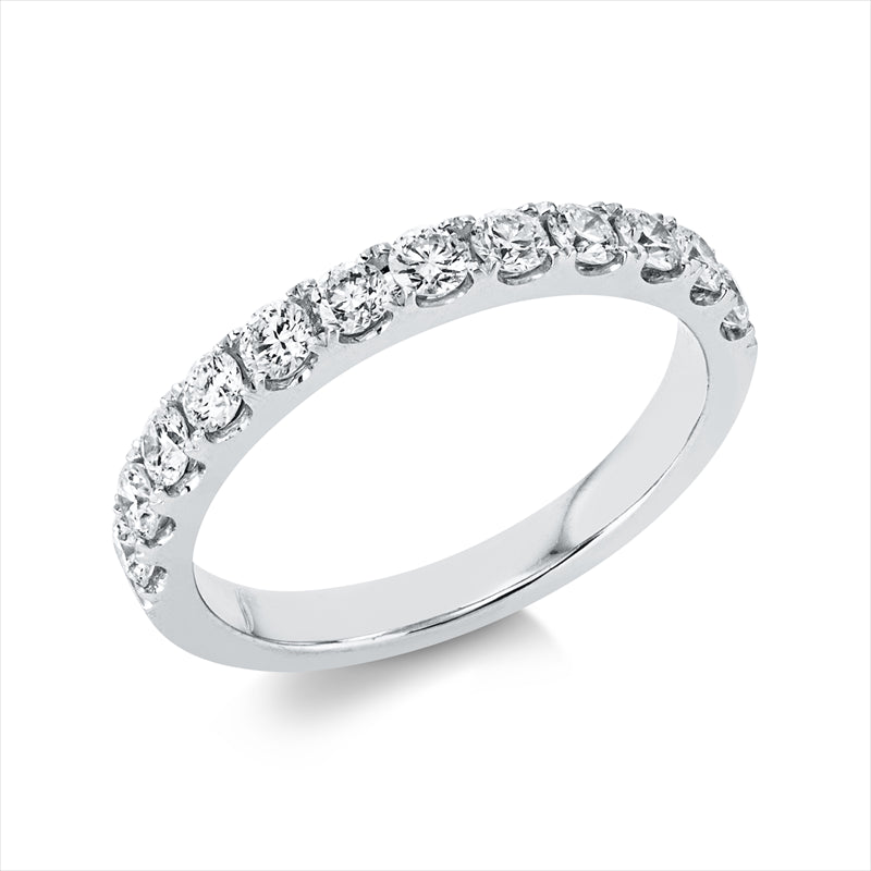 Ring 18 kt WG, 12 Brill. 0,63 ct, TW-si