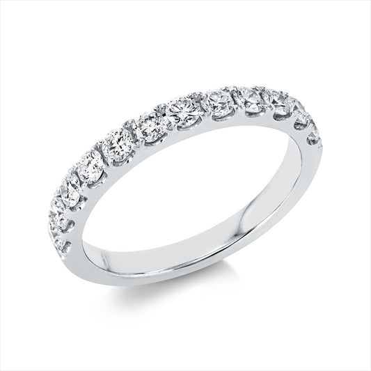 Ring 18 kt WG, 12 Brill. 0,63 ct, TW-si