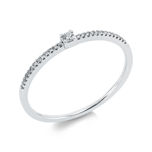 Ring 18 kt WG, 27 Brill. 0,09 ct, TW-si