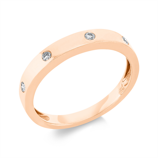 Ring 18 kt RG, 4 Brill. 0,07 ct, I-si