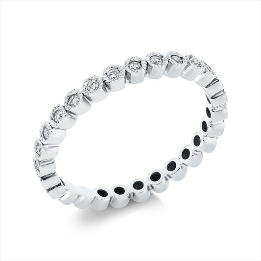 Ring 18 kt WG, 19 Brill. 0,16 ct, TW-si