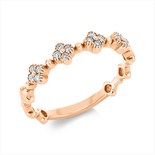 Ring 18 kt RG, 16 Brill. 0,11 ct, I-si