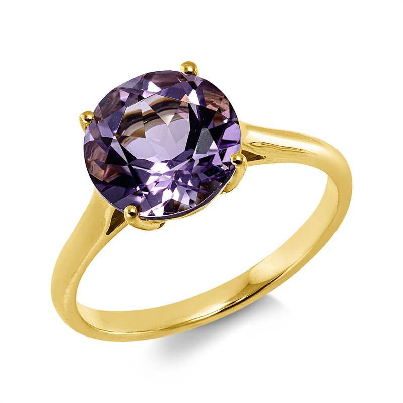 Ring 18 kt GG, 1 Amethyst 2,70 ct pink