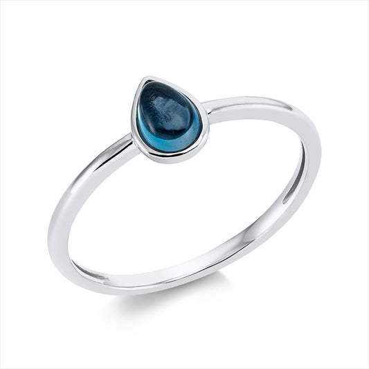 Ring 18 kt WG, 1 Topas 0,61 ct Lond. blue