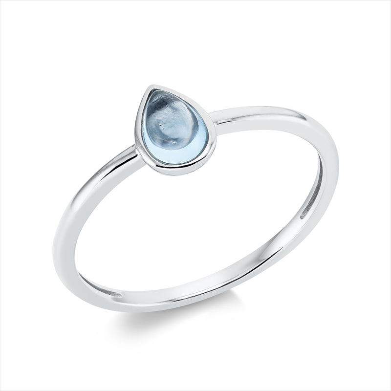 Ring 18 kt WG, 1 Topas 0,57 ct sky blue