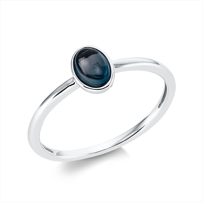 Ring 18 kt WG, 1 Topas 0,61 ct Lond. blue