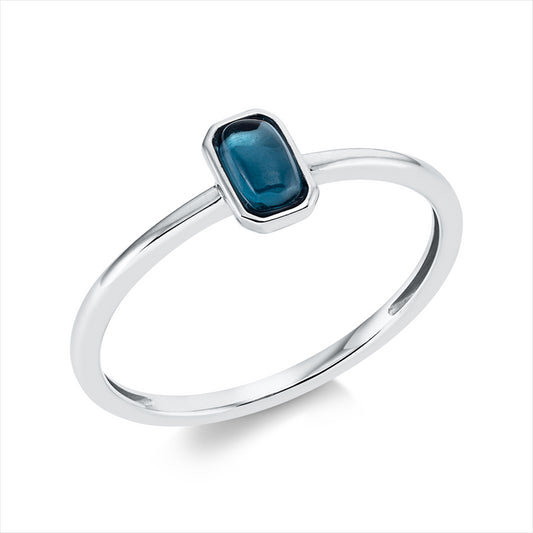 Ring 18 kt WG, 1 Topas 0,39 ct Lond. blue