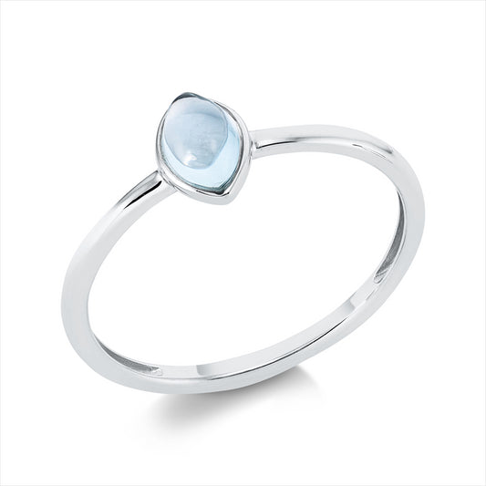 Ring 18 kt WG, 1 Topas 0,55 ct sky blue