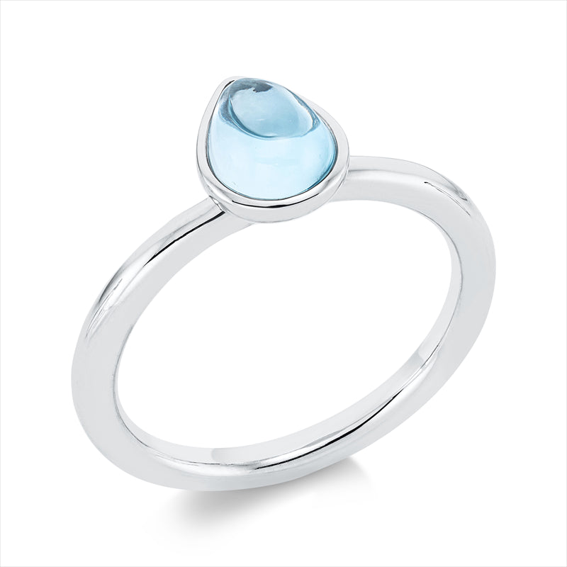 Ring 18 kt WG, 1 Topas 1,43 ct sky blue