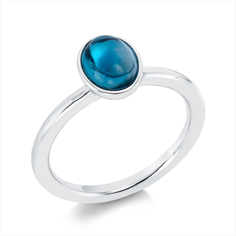 Ring 18 kt WG, 1 Topas 1,59 ct Lond. blue