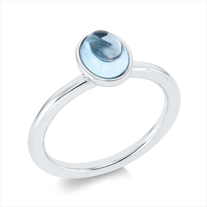 Ring 18 kt WG, 1 Topas 1,68 ct sky blue