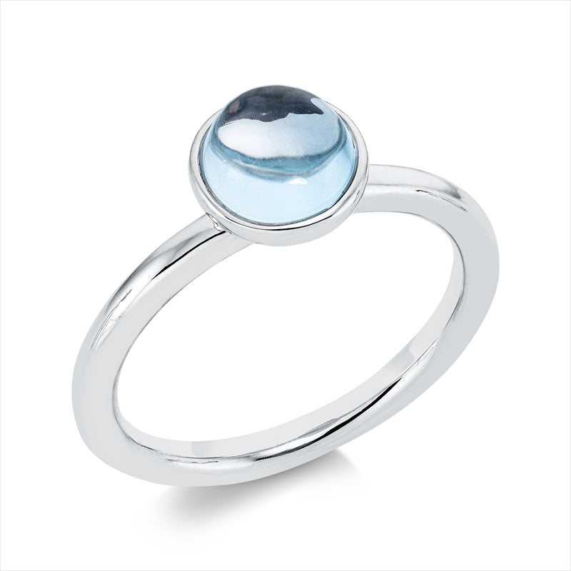 Ring 18 kt WG, 1 Topas 1,94 ct sky blue