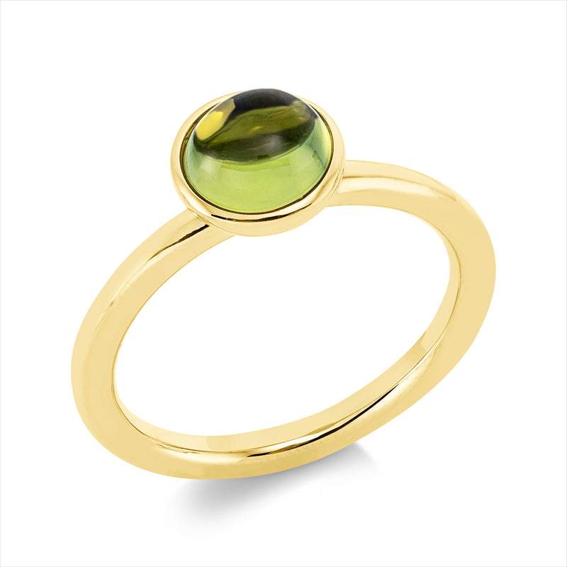 Ring 18 kt GG, 1 Peridot 1,62 ct grün