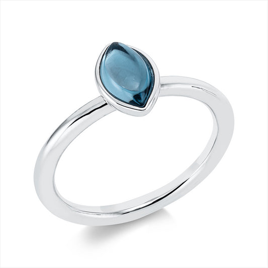 Ring 18 kt WG, 1 Topas 0,99 ct Lond. blue