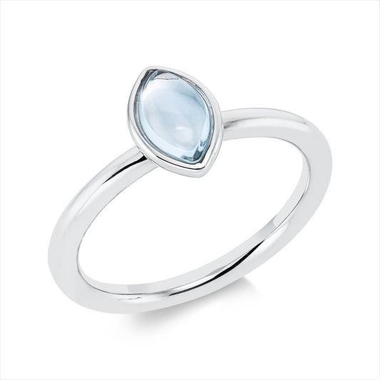 Ring 18 kt WG, 1 Topas 0,99 ct sky blue