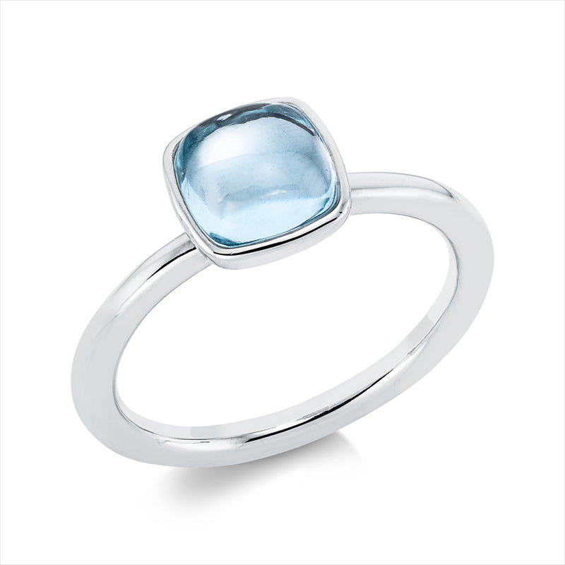 Ring 18 kt WG, 1 Topas 1,93 ct sky blue