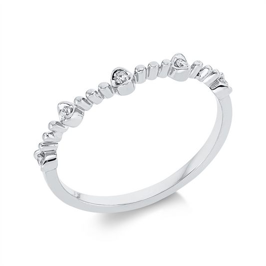 Ring 18 kt WG, 5 Brill. 0,06 ct, TW-si