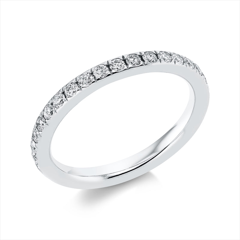 Ring 14 kt WG, 34 Brill. 0,62 ct, TW-si