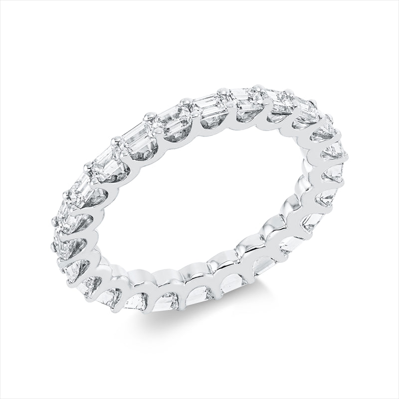 Ring 18 kt WG, 24 Sm.schliff 2,26 ct, W-si