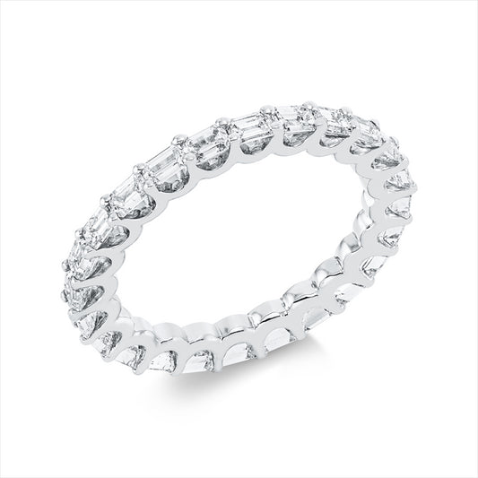 Ring 18 kt WG, 24 Sm.schliff 2,26 ct, W-si