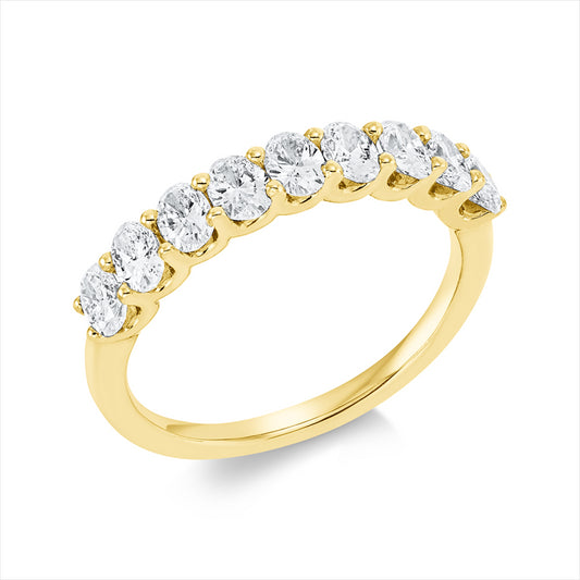 Ring 18 kt GG, 9 Oval 1,19 ct, W-si