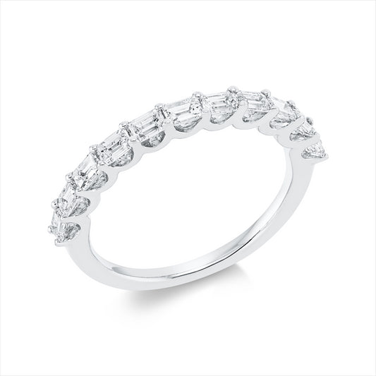 Ring 18 kt WG, 11 Sm.schliff 0,92 ct, W-si