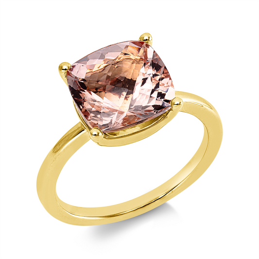 Ring 18 kt GG, 1 Morganit 4,23 ct rosé