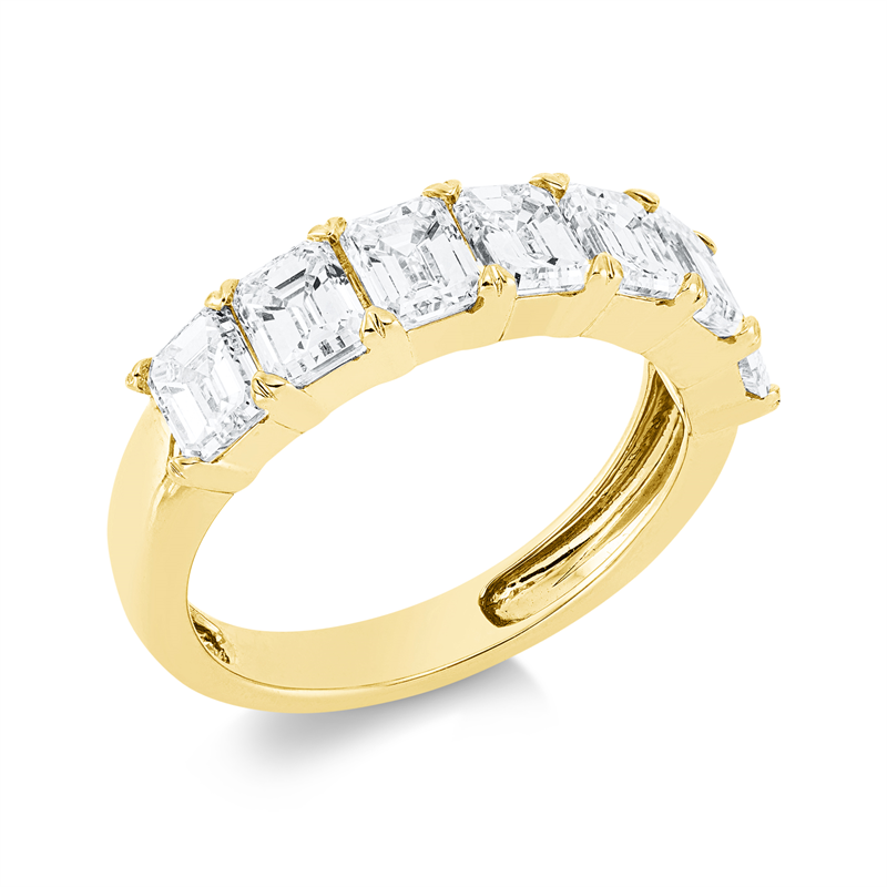 Ring 18 kt GG, 7 Sm.schliff 2,61 ct, I-vsi