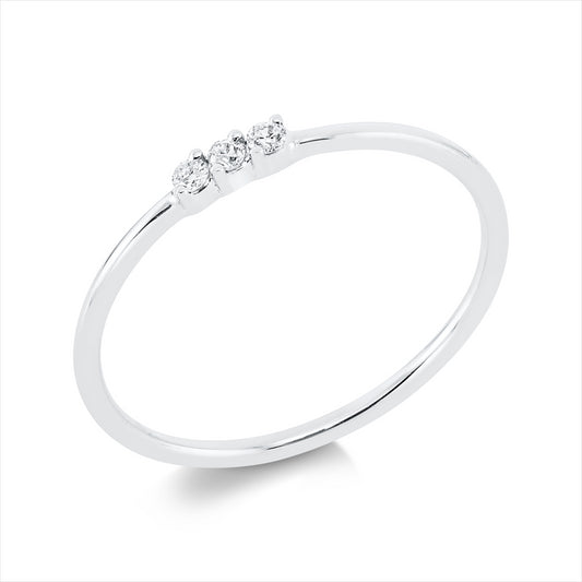 Ring 18 kt WG, 3 Brill. 0,04 ct, TW-si
