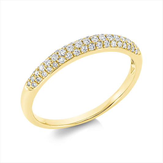 Ring 18 kt GG, 55 Brill. 0,23 ct, TW-si