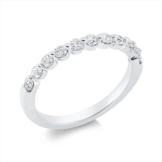 Ring 18 kt WG, 11 Brill. 0,50 ct, TW-si