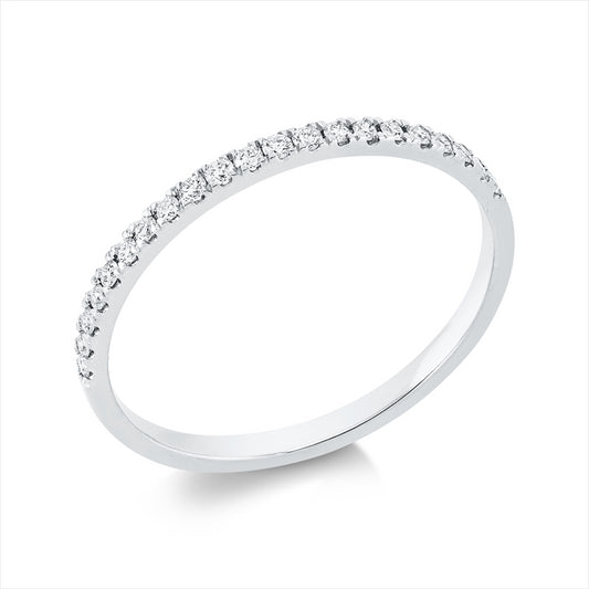 Ring 18 kt WG, 21 Brill. 0,14 ct, TW-si
